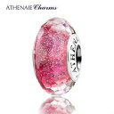 ATHENAIE パンドラ適合 ビーズチャーム シルバー925 ムラーノガラス Murano 925Silver Charm Bead Fit Pandora ブライトスター 赤or青