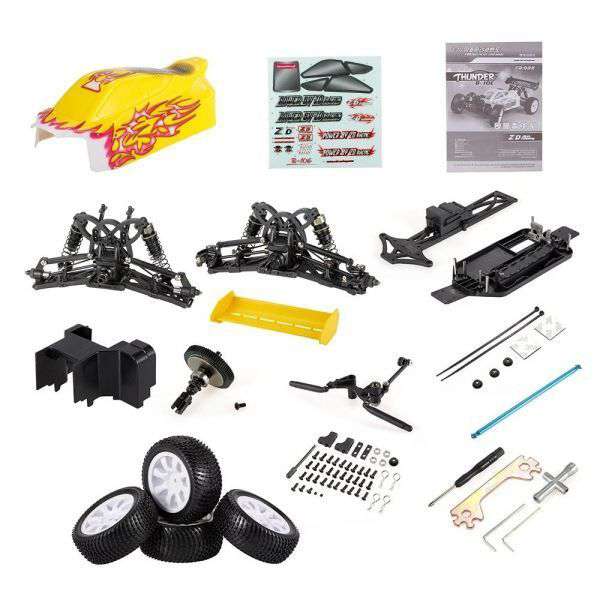 ZDレーシング9101サンダーB-10E 4WD 1/10スケール電動オフロードバギー車フレームサスペンションタイヤ..