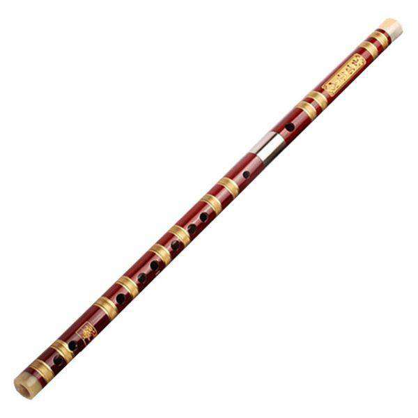 高品質☆笛子 ディズー 中国楽器 演奏用 銅パイプ 竹 本体 プロ 赤 特殊