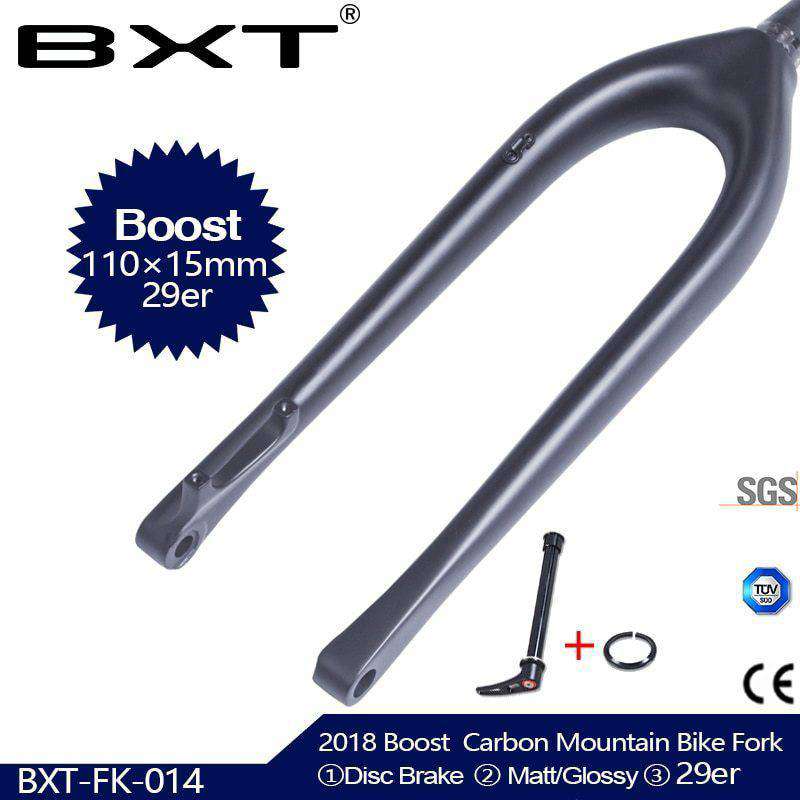 BXTー フルカーボン MTB フォークブースト 110*15 ミリメートル 29er マウンテンバイクフォーク ディス..