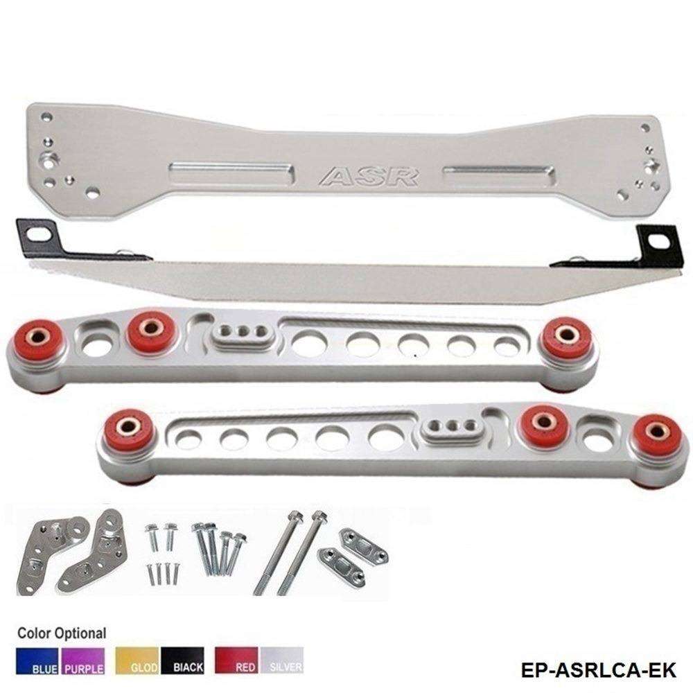 2887 クロームリアサブフレームブレースEK 96から00ホンダシビック+下部コントロールアームLCA EK +フ..