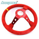 usdm jdm スタンス系 ステアリング赤 35cm(2)