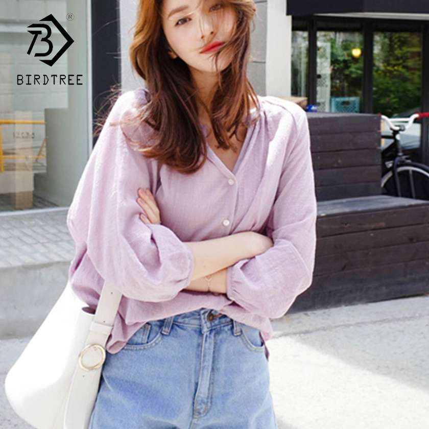 お得 ファッション 春 Blouses 女性 Tops 韓国 Style 女性 Long スリーブs 着物 Sオイルd