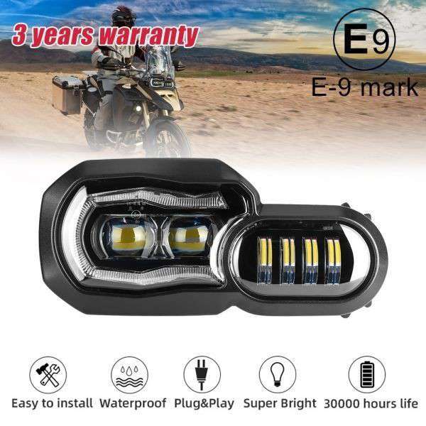 オートバイライト BMW F800GS F800R F700GS F650GS 冒険オートバイ完全 LED プロジェクターヘッド