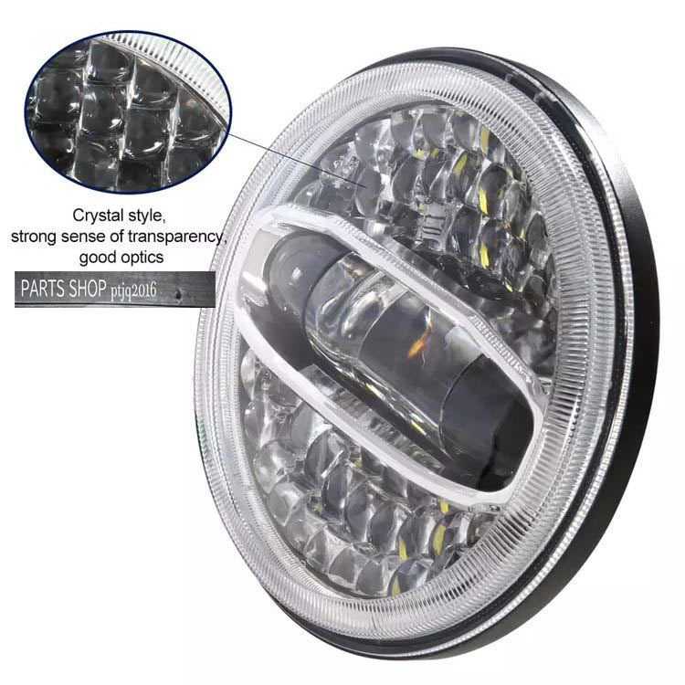 Newモデル 7インチ LEDヘッドライト エンジェルアイ イカリング ハーレー ソフテイル ダイナ ツーリング FLS FLS