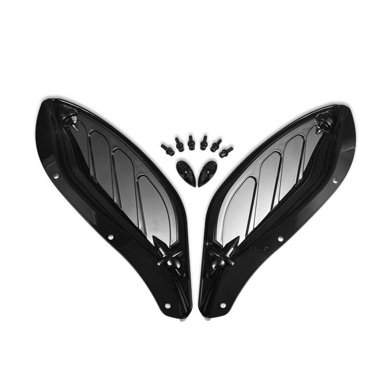楽天四つ葉ショップオートバイ用偏向器調節可能な空気側翼フェアリング 96-13 黒/ブラウンモトスタイリング Black