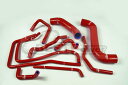シリコンラジエーター冷却液ホースキット用スバルインプレッサwrx gda/gga sti gdb/ggb ej20 ver 7-9赤(2)