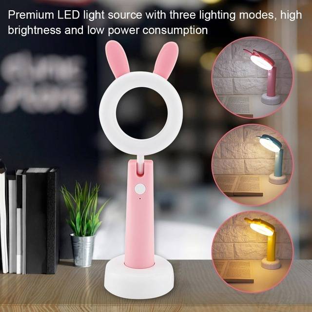 C3787 USB 充電式 調光可能 かわいい クマ ウサギ ネコ 鹿 トナカイ LED ライト ランプ デスク 卓上 勉..