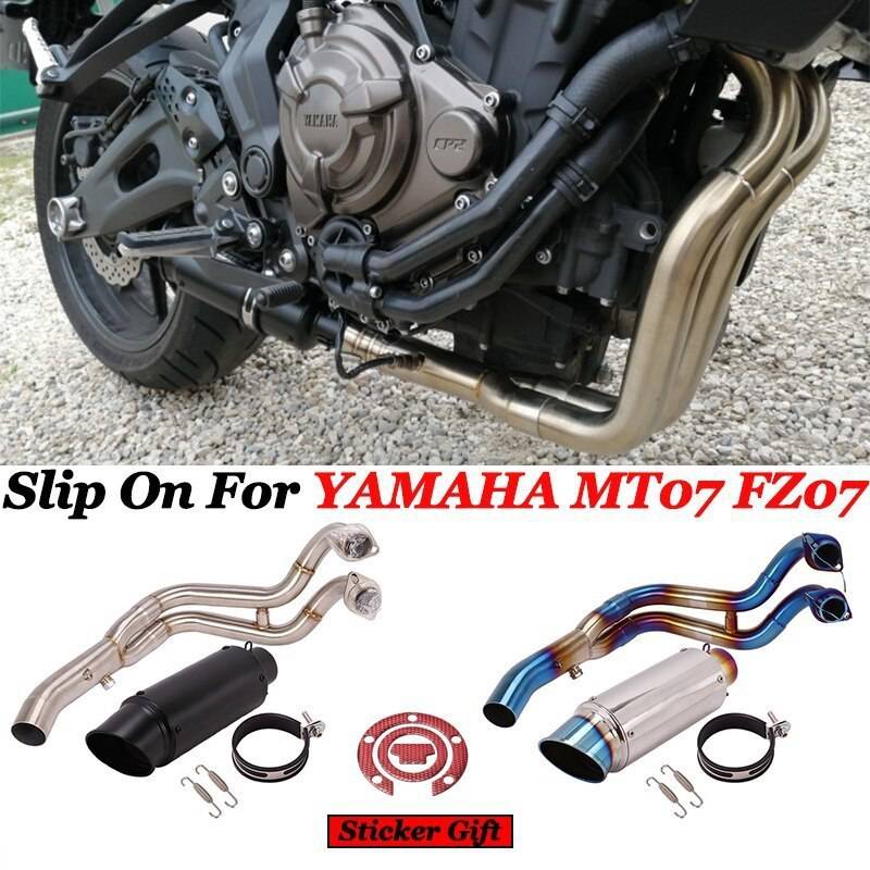 オートバイフル排気システムマフラーパイプヤマハMT-07 FZ-07 MT07 FZ07 MT 07 2014-2019 XSR700 2014-2019