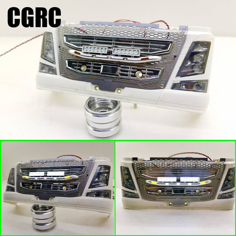 金属アルミ合金 led フロントバンパーライト Lowビームランプ用 1/14rc トラック スカニア ボルボ