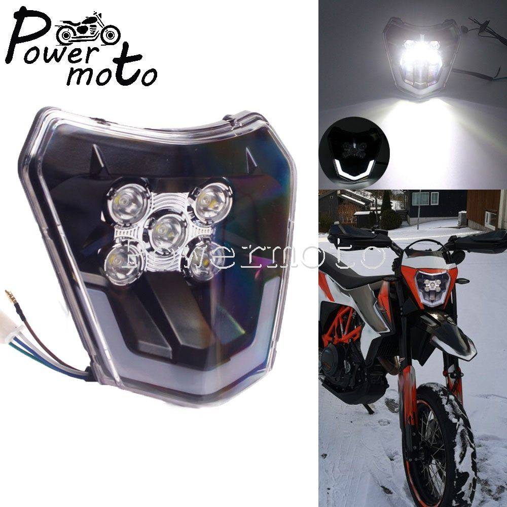 楽天四つ葉ショップモトクロス デュアルスポーツ LED カスタム 高品質 ヘッドライトEXC XCF XCW 250 300 350 450 500 690 SMC XC-W EXC-F