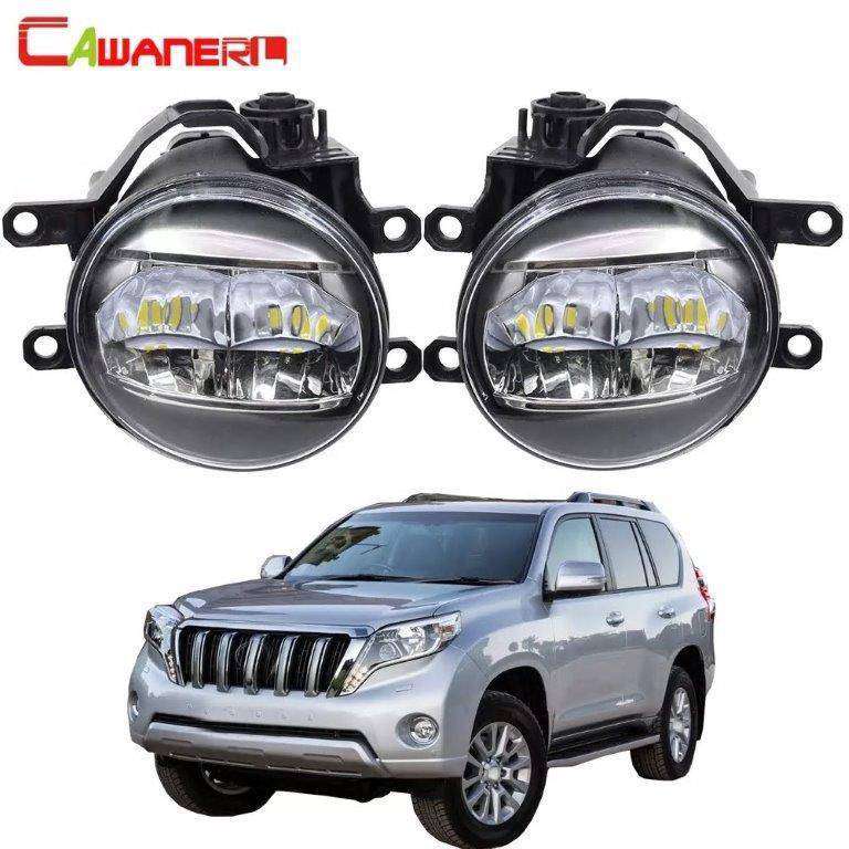 Cawanerl 2 × 車 ledフォグライト4000LM drl白右 + 左H11 12トヨタランドクルーザープラドJ150