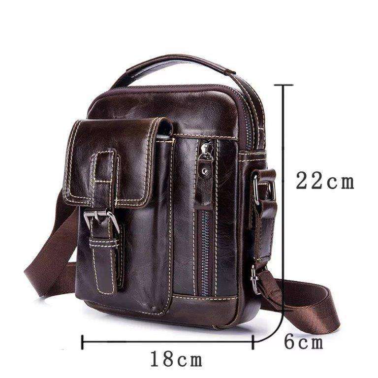男性の本革多機能レトロメッセンジャーバッグ高品質大容量多機能カジュアルメンズメッセンジャーバッグ