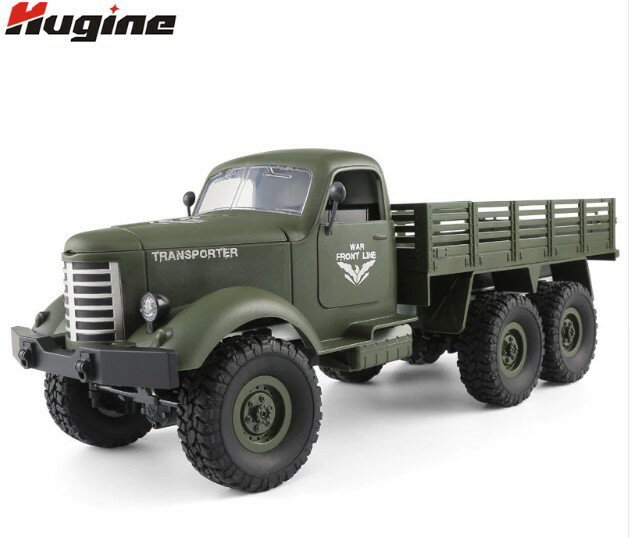 RCモンスタートラック トラクター 2.4g トレーラー 米軍 オフロード 6WD 戦術 ラジコン おもちゃ 輸入品