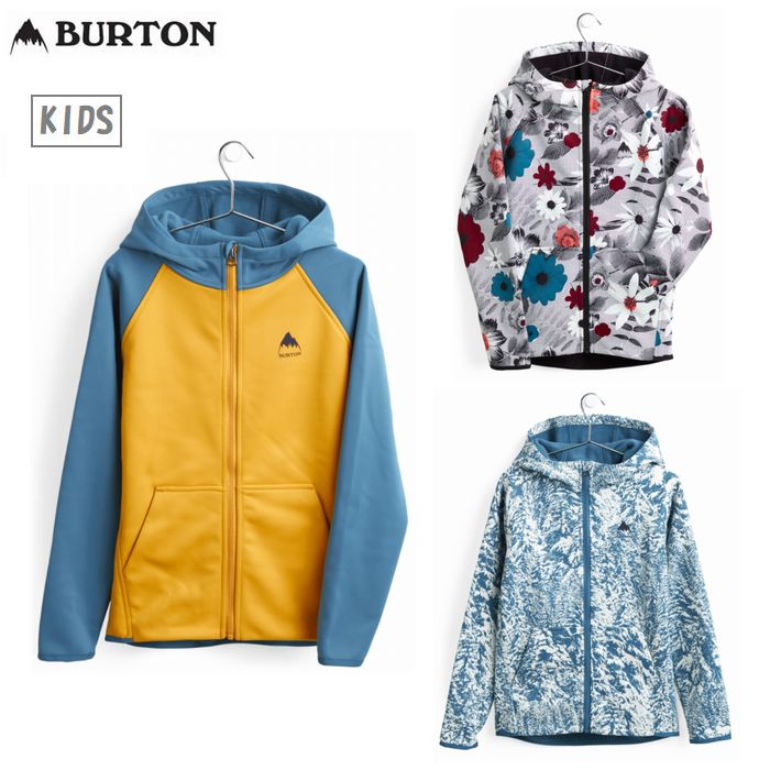 バートン BURTON キッズ 子供用 テクニカル ウェア ジップアップフリース 長袖 パーカー TECH FLEECE BONDED KD CROWN WPF FZ