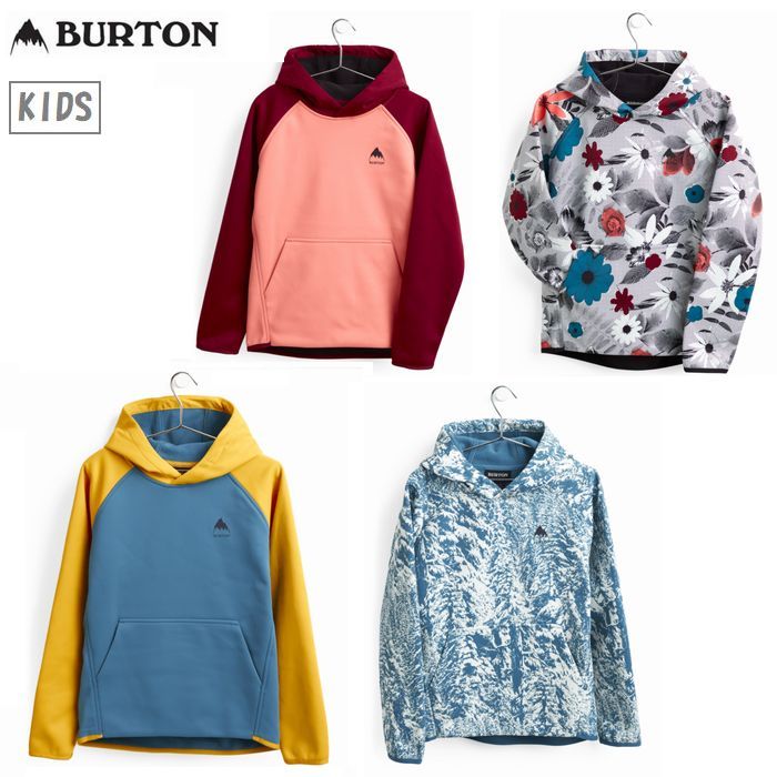 バートン BURTON キッズ 子供用 テクニカル ウェア プルオーバー フリース フーディー 長袖 TECH FLEECE BONDED KD CROWN WPF PO