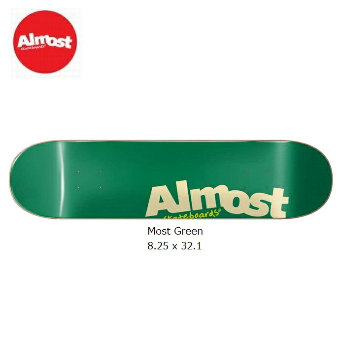 デッキテープ9インチ幅サービス スケボー ALMOST オールモスト Most Green Most Green 8.25インチ