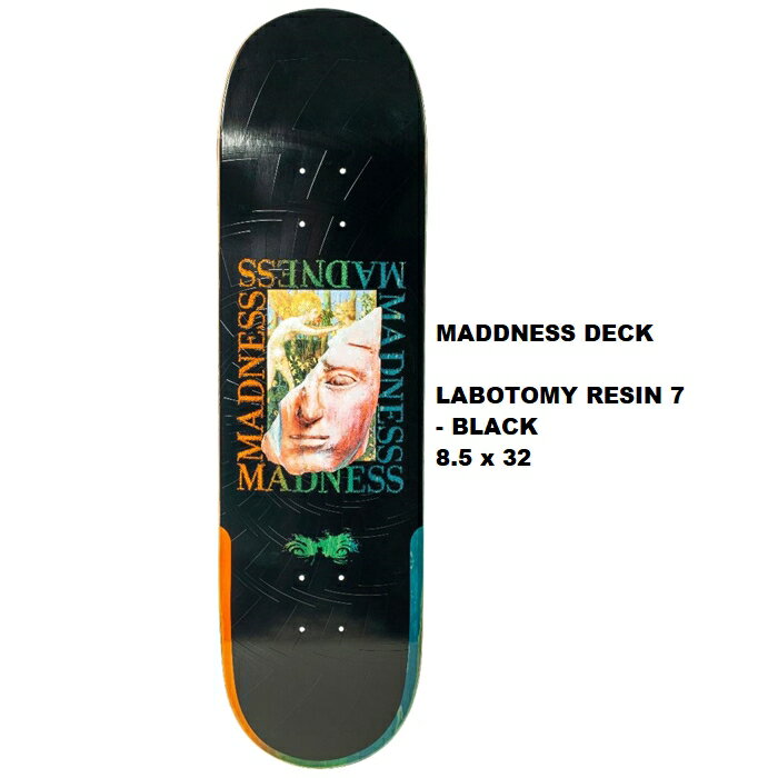 デッキテープ9インチ幅サービス スケボー MADDNESS マッドネス LABOTOMY RESIN 7 - BLACK 8.5インチ