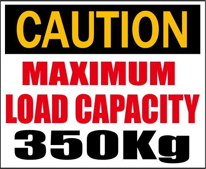 CAUTION 最大積載量350kg★C/Dステッカー★シロウトモータース★4610MOTORS シール デカール DECAL STICKER 最大 積載 積載量 350 600 1000 KG