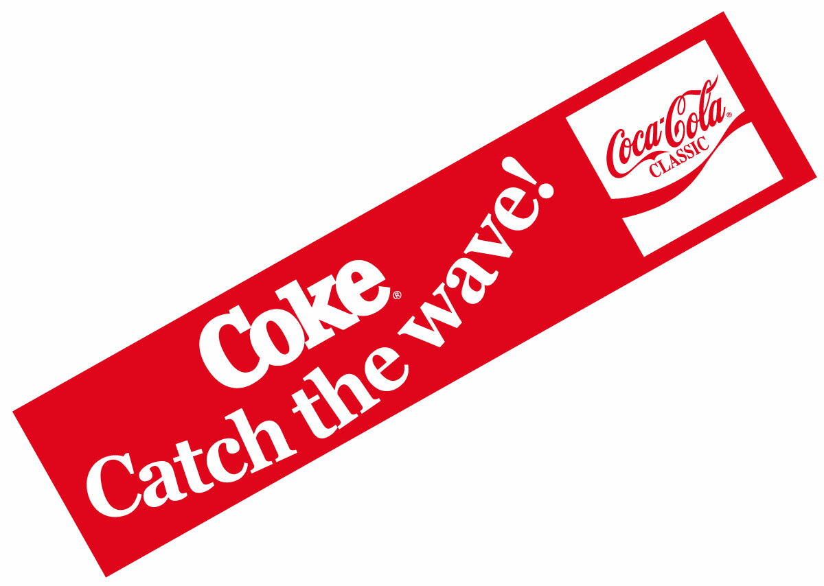 Coca-Cola☆CC-BS16★コカ・コーラ ステッカー★Catch the wave!　Coca-Cola/コカ・コーラ