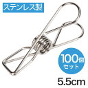 【錆びない】 ステンレス 洗濯バサミ 100個 衣類優しい跡付きにくい 強力クリップでズボンも落下防止 紫外線/雨に強い 旅行・物干し・DIY多用途セット