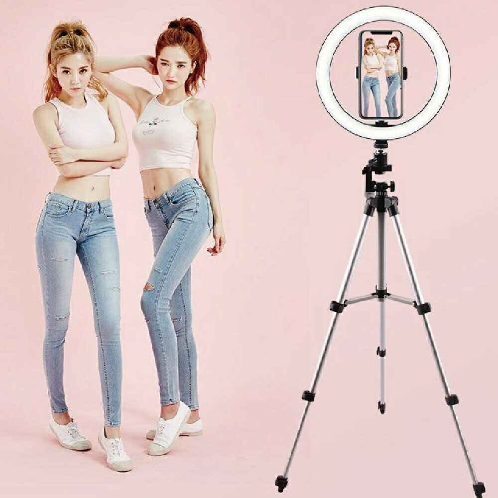 LEDリングライト ライト 撮影照明 調光 調色 USB スマホスタンド 動画 撮影 高さ調整 ライト 3モード調色 自撮りライト 自撮りスタンド 角度調整 美顔 ライブ配信 生放送 化粧 YouTuber TikTok ティックトック SS