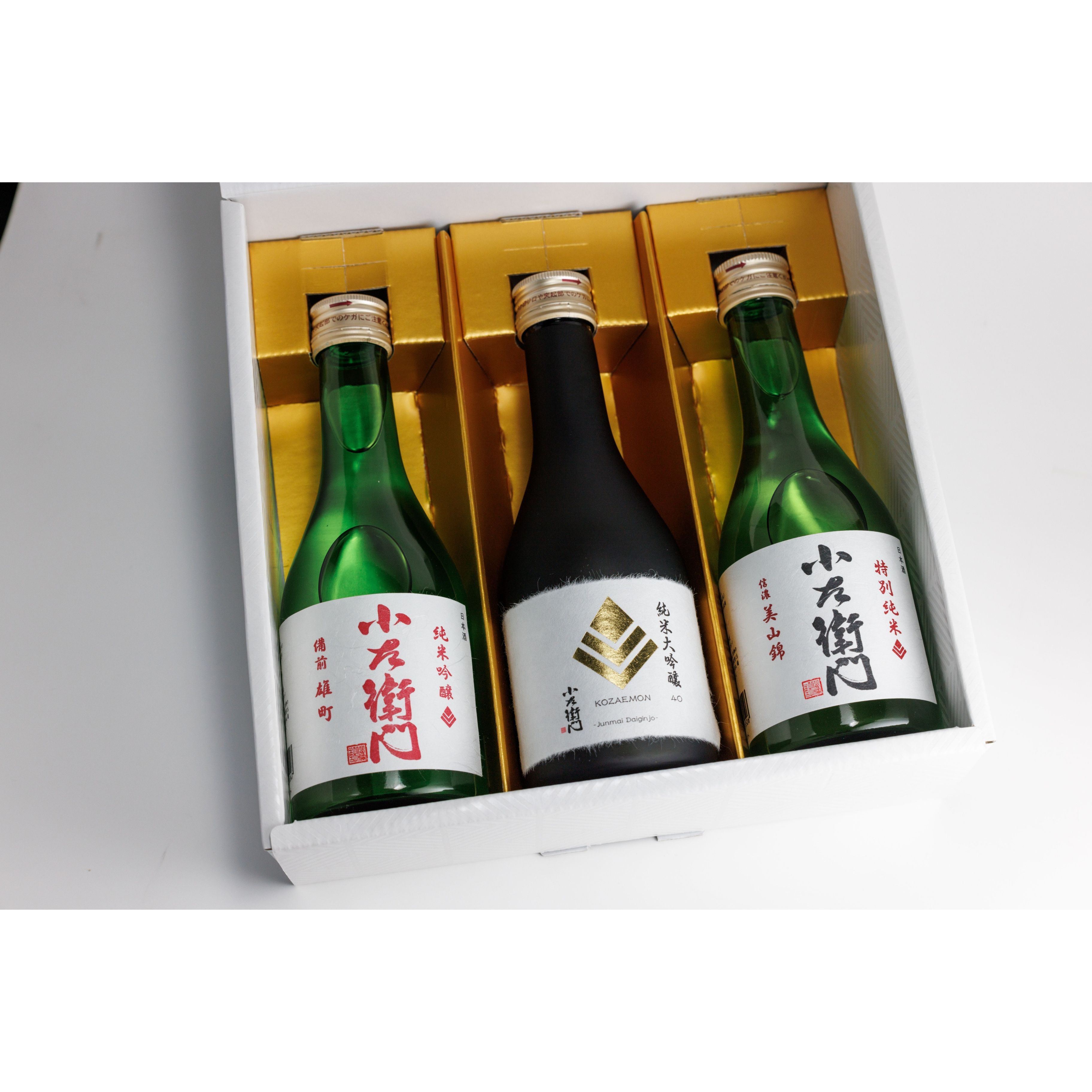 小左衛門入門セット　300ml三本SET 飲み比べ 3本 純米吟醸 純米大吟醸 特別純米 純米 純米酒 お酒 日本酒 ギフト お土産 プレゼント 地酒 美味しいお酒 蔵元直送 誕生日 お礼 進物 岐阜 お試し 敬老の日 送料無料のサムネイル