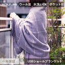在庫限り コイズミ USB毛布 ショールブランケット 183x68cm KDH-0501U | 送料無料 電気毛布 USBブランケット 肩掛け ひざ掛け 電気ブ...