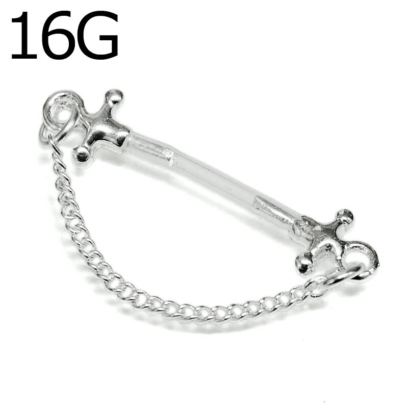 カラー 本体カラー：クリア＆シルバー 　　　　　　　　 サイズ ゲージ：16G内径：10mm 素材 PTFE(シャフト)/真鍮(モチーフ) 備考 ※当商品は挿し込むだけのプッシュピンタイプです。 ※ポリテトラフルオロエチレンは耐熱性、耐薬品...