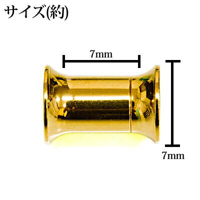 4agesのボディピアス 4G ステンレス ダブルフレアスクリューアイレット / 4ゲージ ゴールド 拡張 ラージホール ハイゲージ ロブ ステンレス 逆ネジ トンネル PVD かっこいい｜アングル2