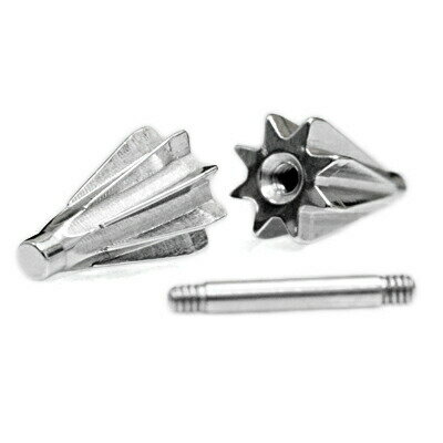 ボディピアス 16G ステンレス アンブレラフェイクプラグ / 16ゲージ シルバー フェイクピアス ロブ 傘 モチーフ 軟骨ピアス バーベル 金属アレルギー対応 かわいい かっこいい