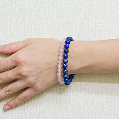 パワーストーンブレスレット ローズクォーツ 6mm / 天然石 石 ストーン 6ミリ 愛 優しさ 出会い 恋愛 天然石ブレスレット ストーンブレス プレゼント