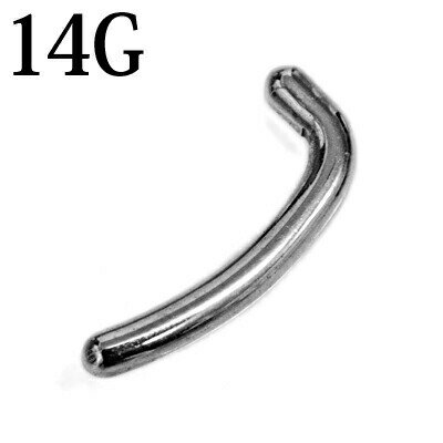 ボディピアス 14G ステンレス アイブロウリテイナー / 14ゲージ シルバー カーブドバーベル リテーナー 眉ピアス 軟骨ピアス ロブ 金属アレルギー対応
