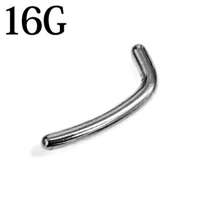 ボディピアス 16G ステンレス アイブロウリテイナー / 16ゲージ シルバー カーブドバーベル リテーナー 眉ピアス 軟骨ピアス ロブ 金属アレルギー対応