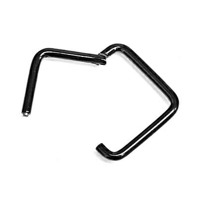 ボディピアス 16G インプラントグレードチタンスクエアワンタッチセグメント / チタン シンプル 四角 16ゲージ フープ ロブ サージカル 医療用 ブラック クリッカー つけっぱなし セグメントリング 軟骨ピアス 金属アレルギー対応 シンプル PVD