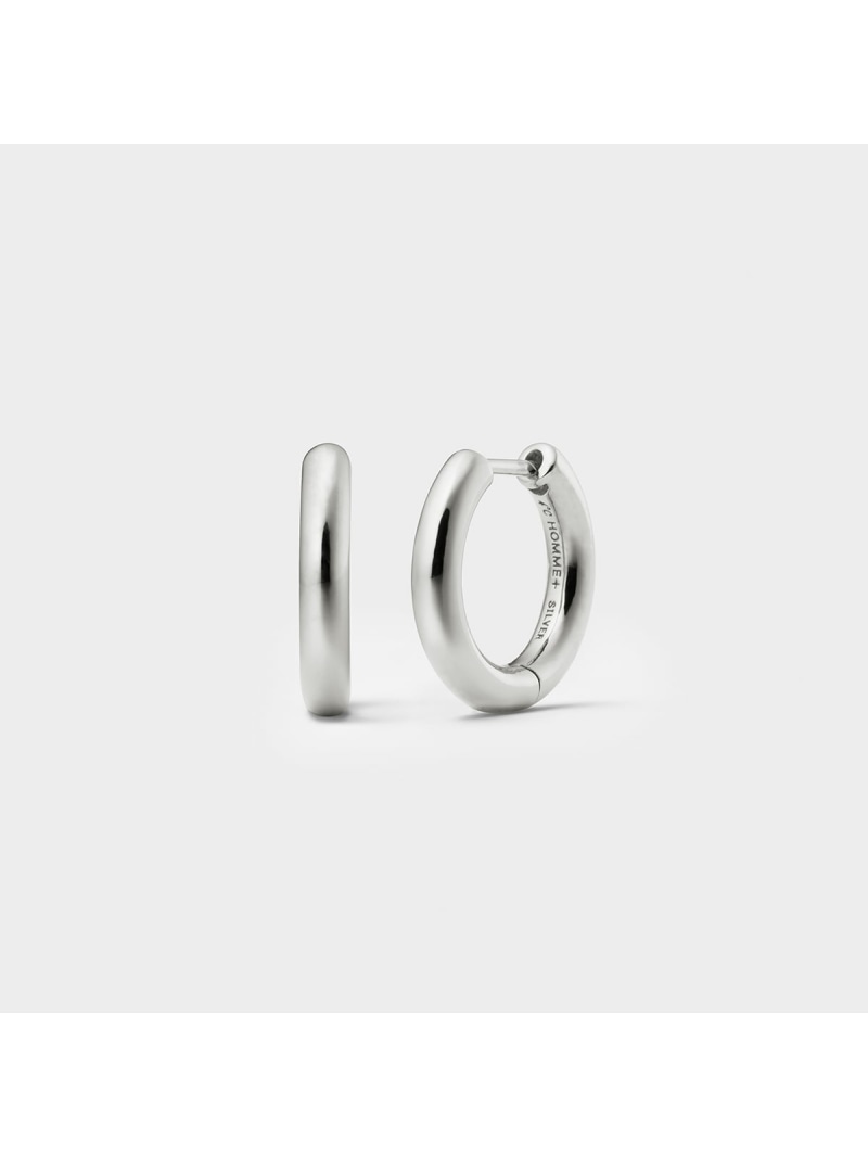 【4°C HOMME+】 シルバー フープ ピアス 4℃ HOMME+ ヨンドシー アクセサリー・腕時計 ピアス シルバー..