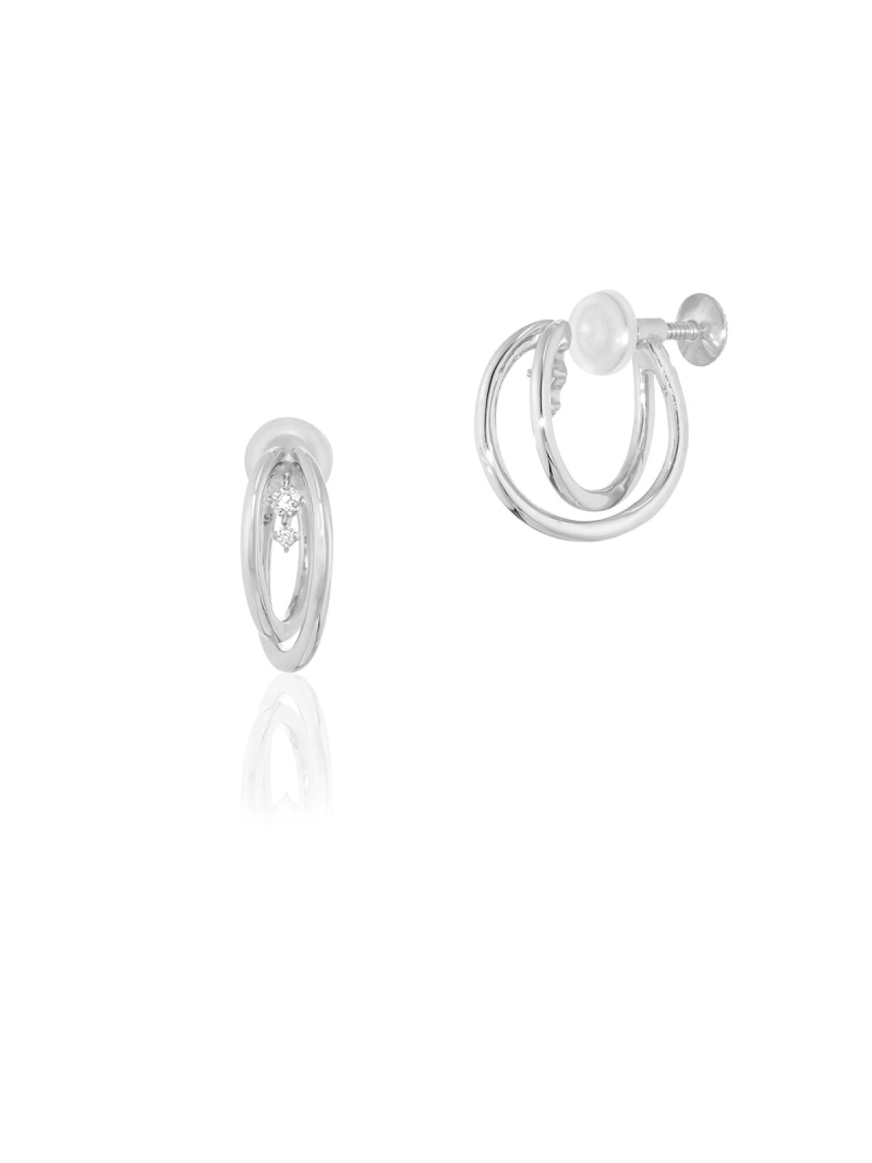 シルバー イヤリング 4℃ ヨンドシー アクセサリー・腕時計 イヤリング・イヤーカフ シルバー【送料無料..