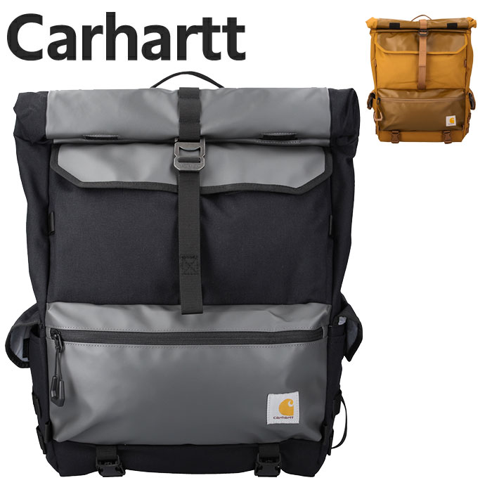 カーハート リュック ロールトップ バックパック CARHARTT 40L Nylon Roll Top Backpack ナイロン 大容量 ブランド メンズ レディース 大人 バック 男女兼用 正規 カジュアル リュックサック おしゃれ 軽量 通学 通勤 旅行 女子 男子 おでかけ デイバック