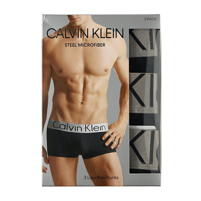 【2h限定 P10倍 13時〜】 カルバンクライン ボクサーパンツ 3枚 セット CALVIN KLEIN メンズ 下着 STEEL MICRO 3PK LOW RISE TRUNK ローライズ ブランド 3枚セット NB1656