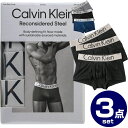 カルバンクライン ボクサーパンツ 3枚 セット CALVIN KLEIN メンズ 下着 STEEL MICRO 3PK LOW RISE TRUNK ローライズ...