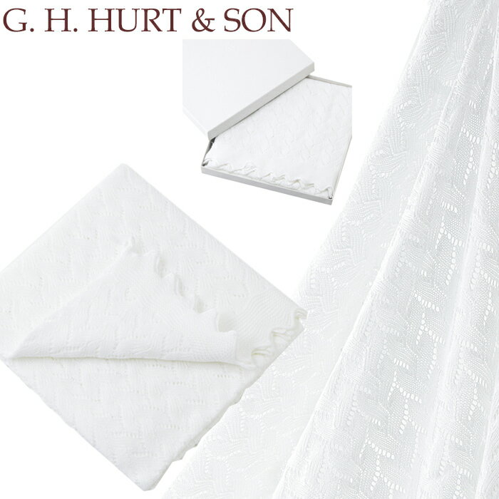 【専用BOX入り】ジーエイチハートアンドサン おくるみ レーシーコットンベビーショール G.H.HURT SON Lacy Cotton Baby Shawl レース コットン ベビー ショール レース ベビーショール 出産祝い ギフト おくるみ 秋冬 退院