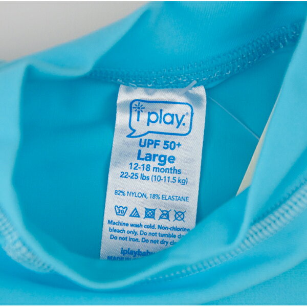 【レビューでメール便速達サービス】iplayアイプレイ水着ラッシュガードベビーShortSleeveBowRashguard770100-616無地男の子女の子水着UPF50紫外線対策日焼け帽子海プールベビースイミング旅行スイムウェア子供用