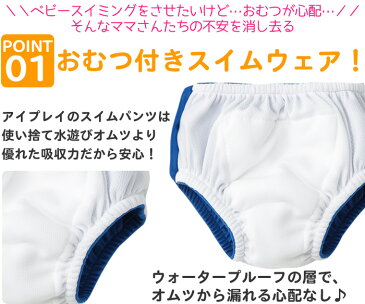 【クーポンで最大500円オフ】 アイプレイ 水着 iplay アイプレイ スイムパンツ Snap Reusable Absorbent Swim Diaper 水遊び オムツ機能付 スイムパンツ 男の子用 女の子用 ベビ−水着 スイミング プール 赤ちゃん 【メール便】