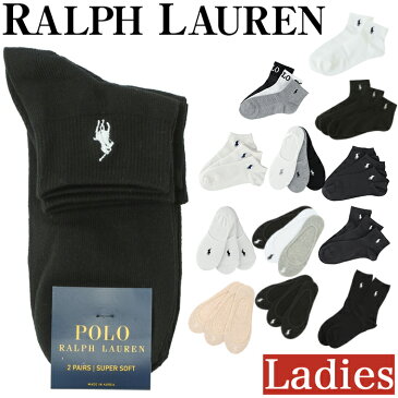 ラルフローレン ソックス レディース 3足セット 靴下 ソックス アンクル丈 フットカバー 女性 黒 白 グレイ POLO RALPH LAUREN ポロ