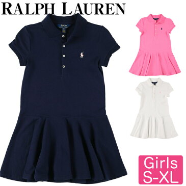 【メール便】 ラルフローレン キッズ ワンピース ドレス 女の子 ラルフ Short-Sleeve Polo Dress 半袖 プリーツワンピース POLO RALPH LAUREN ポロ