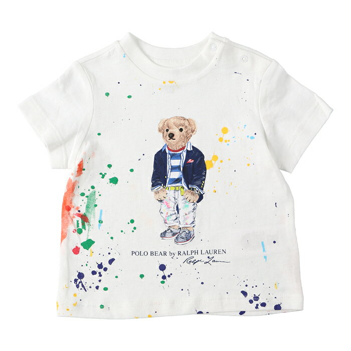 ラルフローレン ベア tシャツ ベビー 女の子 ガールズ 半袖 白 ラルフ ポロ コット...