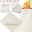 【専用ギフトBOX入り/ラッピング付】ジーエイチハートアンドサン おくるみ メリノウールショール G.H.HURT&SON Super Fine Merino Wool Christening Shawl ショール メリノウール レース ベビーショール 出産祝い ギフト