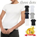 スリードッツ Tシャツ Three Dots Essential Heritage Knit Crew Tee AA1C032 スリードッツ カットソー 半袖 Tシャツ レディース 