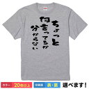 おもしろTシャツ ちょっと何言ってるのかわからない 無地 メンズ レディース ギフト プレゼント サンドウィッチマン
