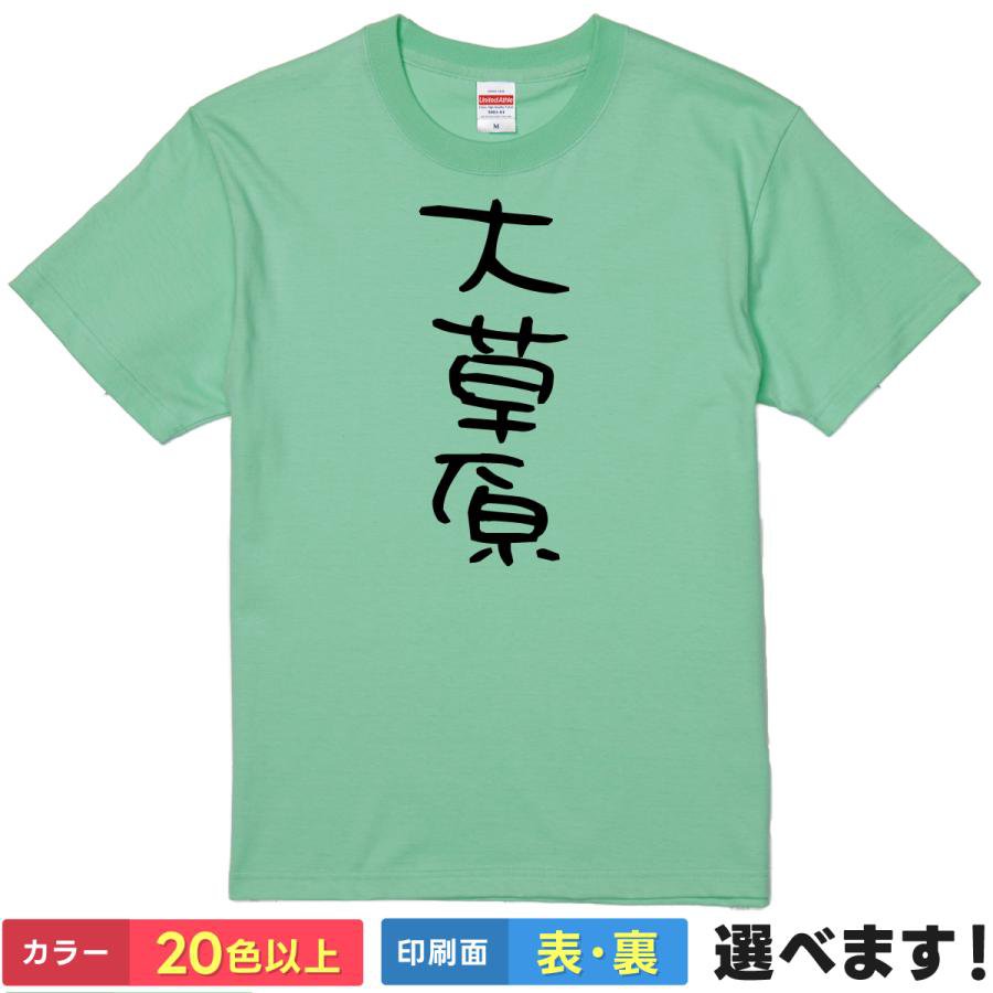 Rakuten - おもしろtシャツ ネットスラング メンズ レディース 【 大草原 】 半袖 綿100% 筆文字 漢字 縦書き 草 爆笑 笑い ネット用語 ギャグ パロディ ユーモア 面白 ネタ 飲み会 オフ会 部屋着 ルームウェア 雑貨 グッズ プレゼント ギフト 贈り物 多色 選べる 送料無料 誕生日 景品